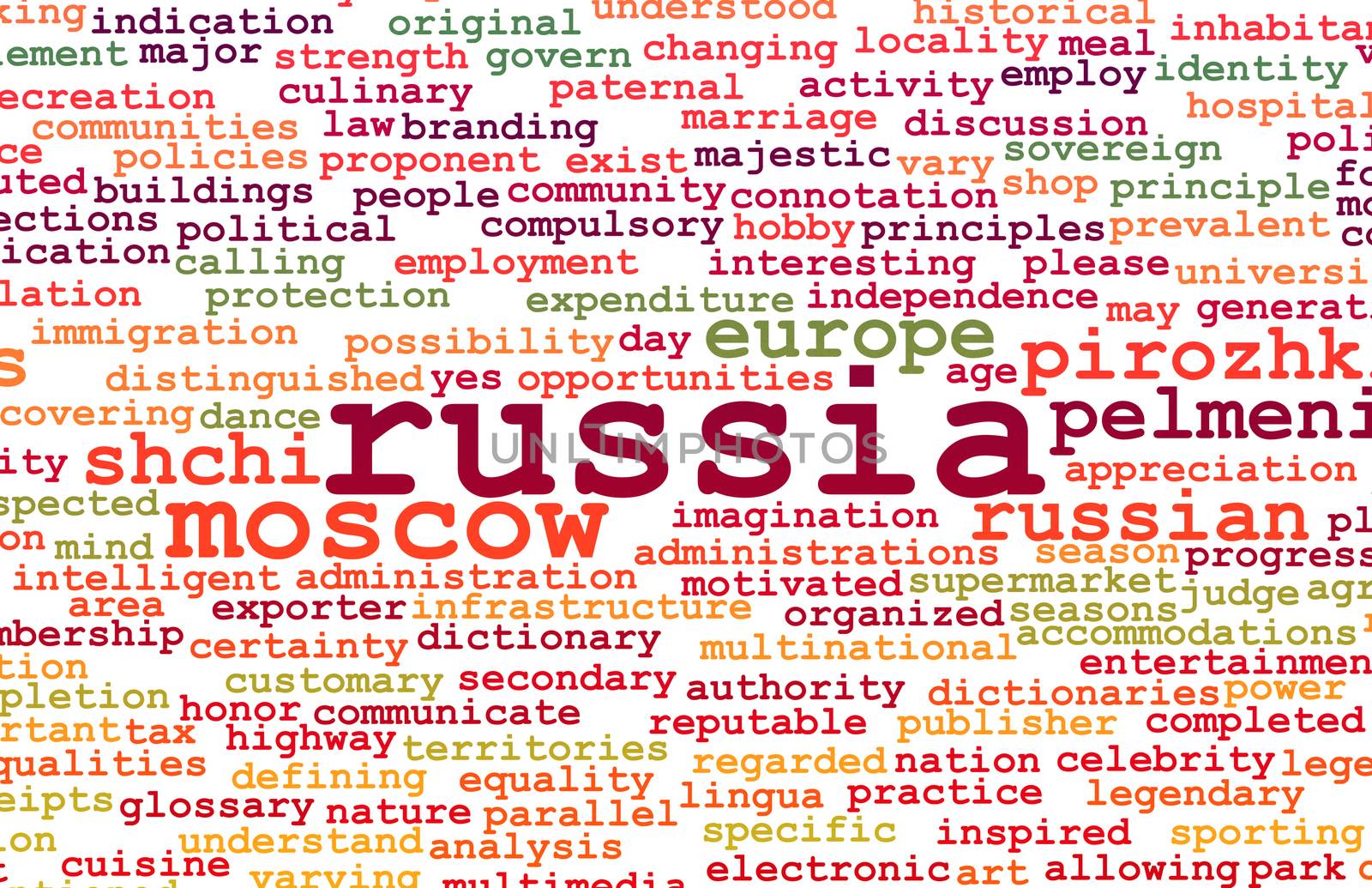 Russia as a Country Abstract Art Concept
