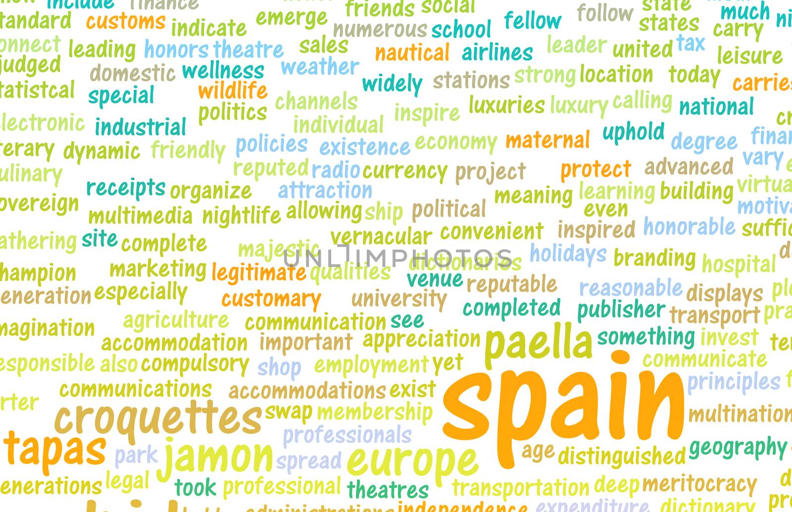 Spain as a Country Abstract Art Concept