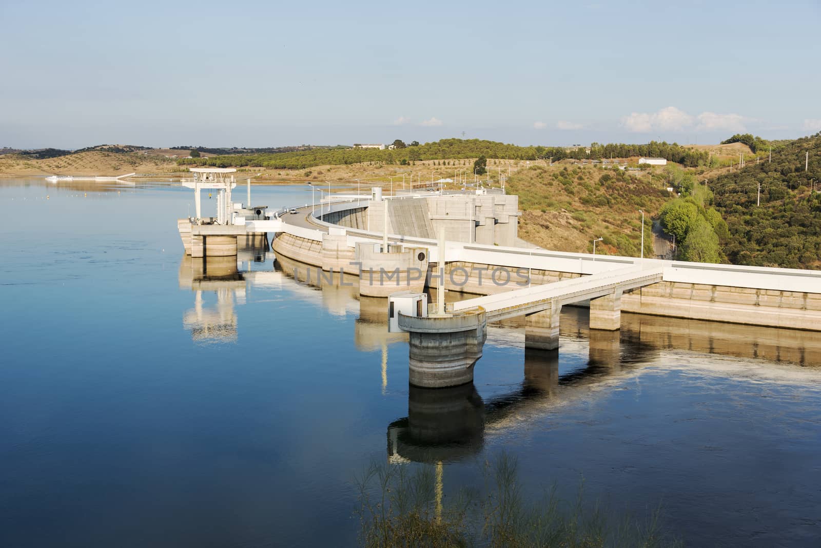 Hydroelectric Power Station of Alqueva. In the Alentejo in Alqueva Lake is this piece of modern engineering.