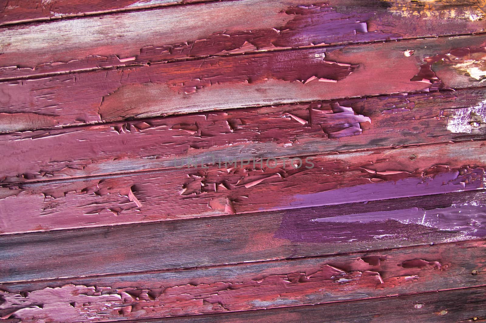Old and peeling paint on wood