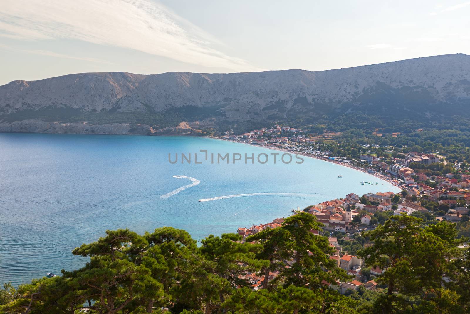 Beach and bay at Krk Island, Croatia by fisfra