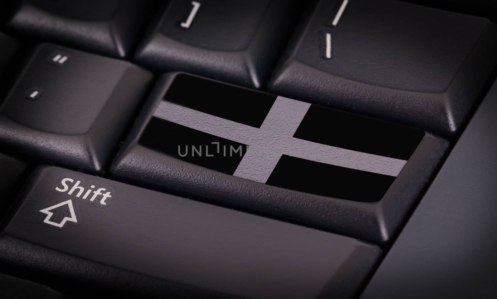 Flag on button keyboard, flag of XXXXX