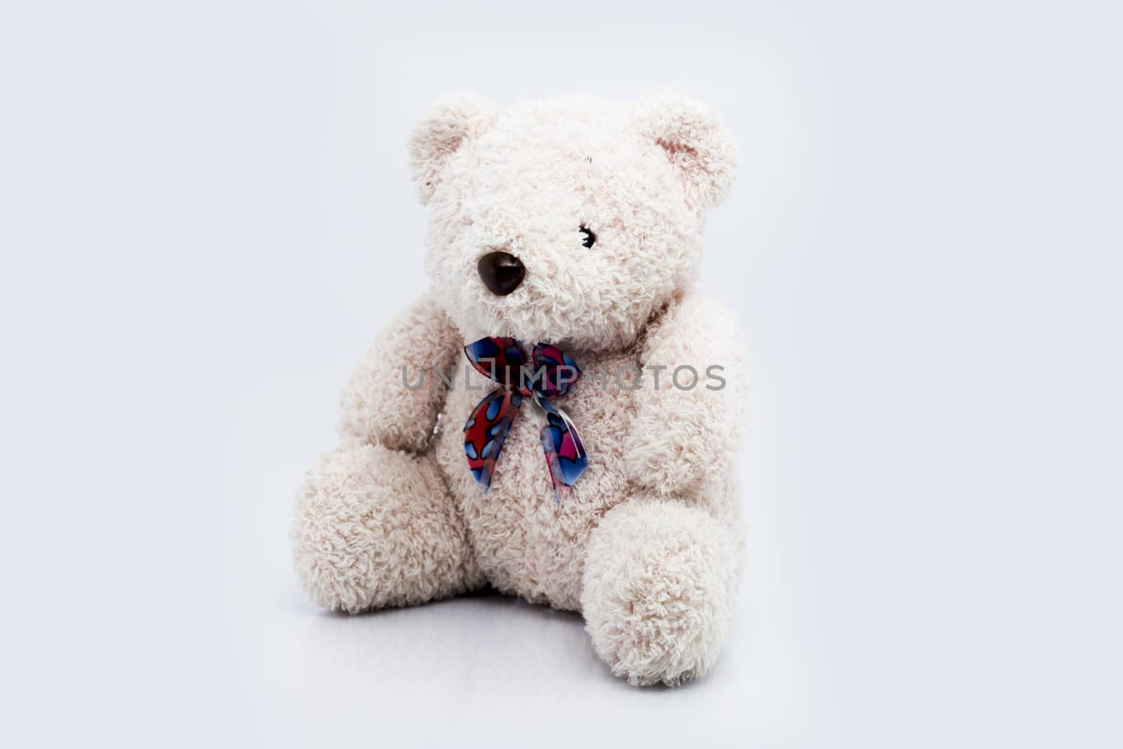 Brown teddy bear isolated on white background, Classic teddy bear