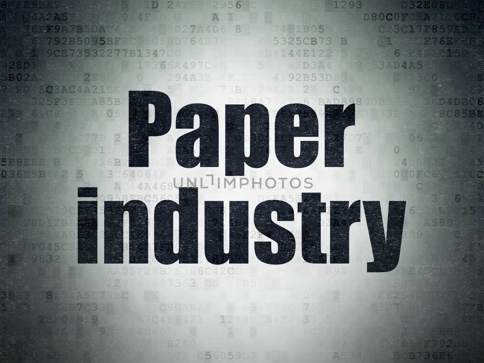 Manufacuring concept: Paper Industry on Digital Paper background by maxkabakov