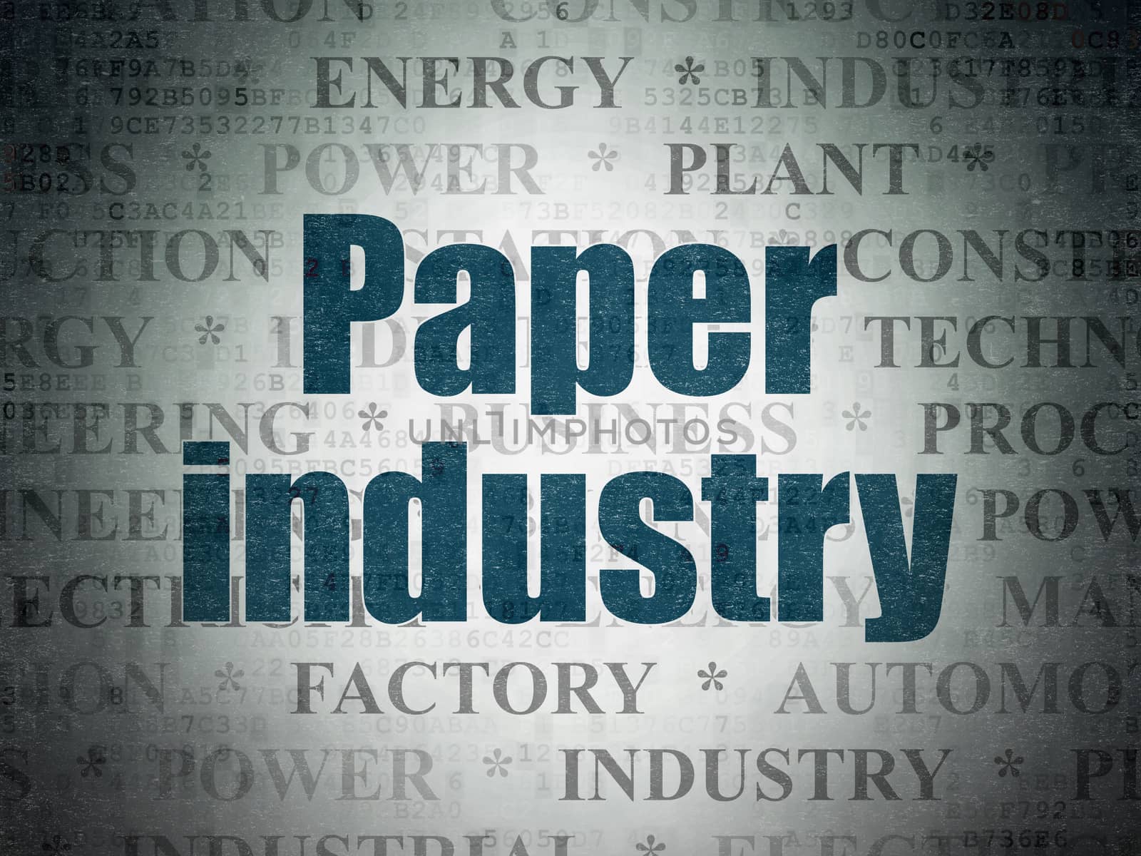 Manufacuring concept: Paper Industry on Digital Paper background by maxkabakov