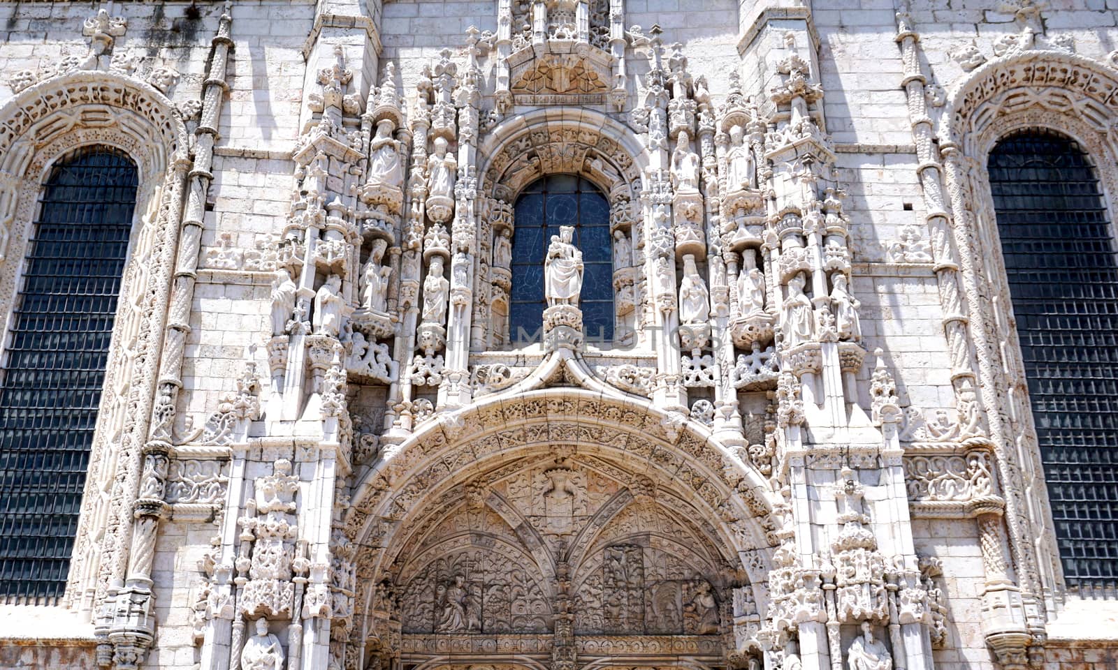 detail of jeronimos architecture exterior lisbon Portugal