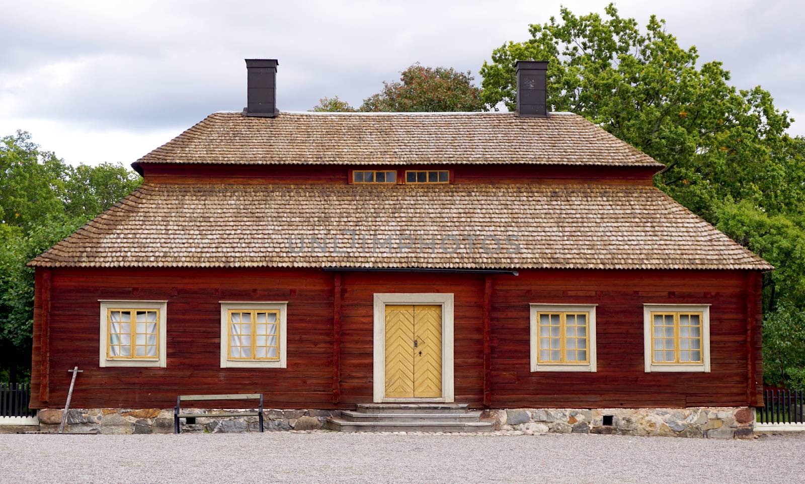 historical house display in Skansen open air Museum in Stockholm, Sweden