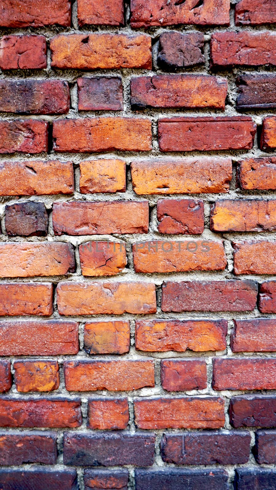 Red Brick wall background vertical