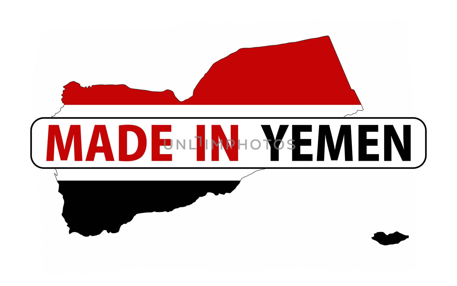 made in yemen country national flag map shape with text