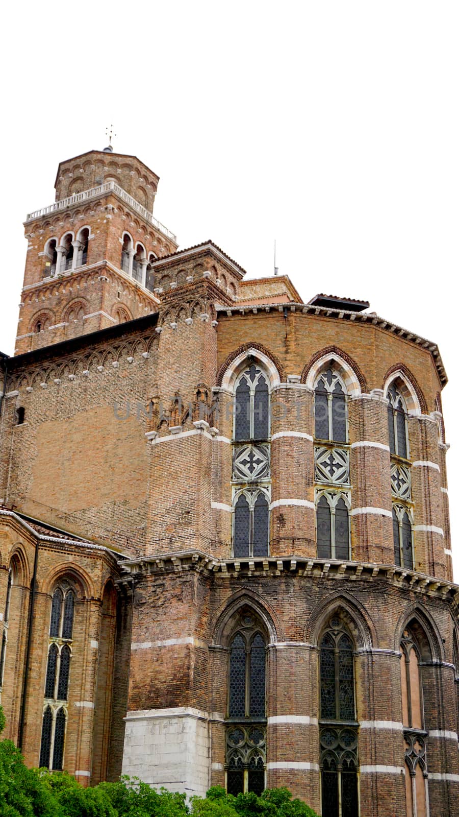 ancient church Santa maria building in old town city Venice, Italy