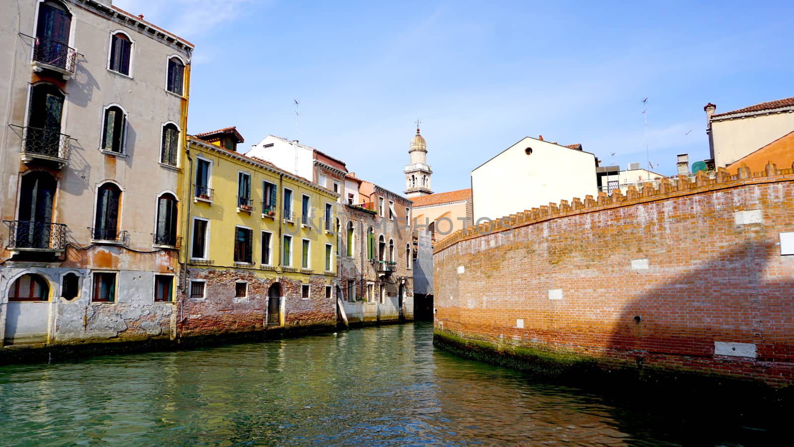 canal and ancient buildings by polarbearstudio