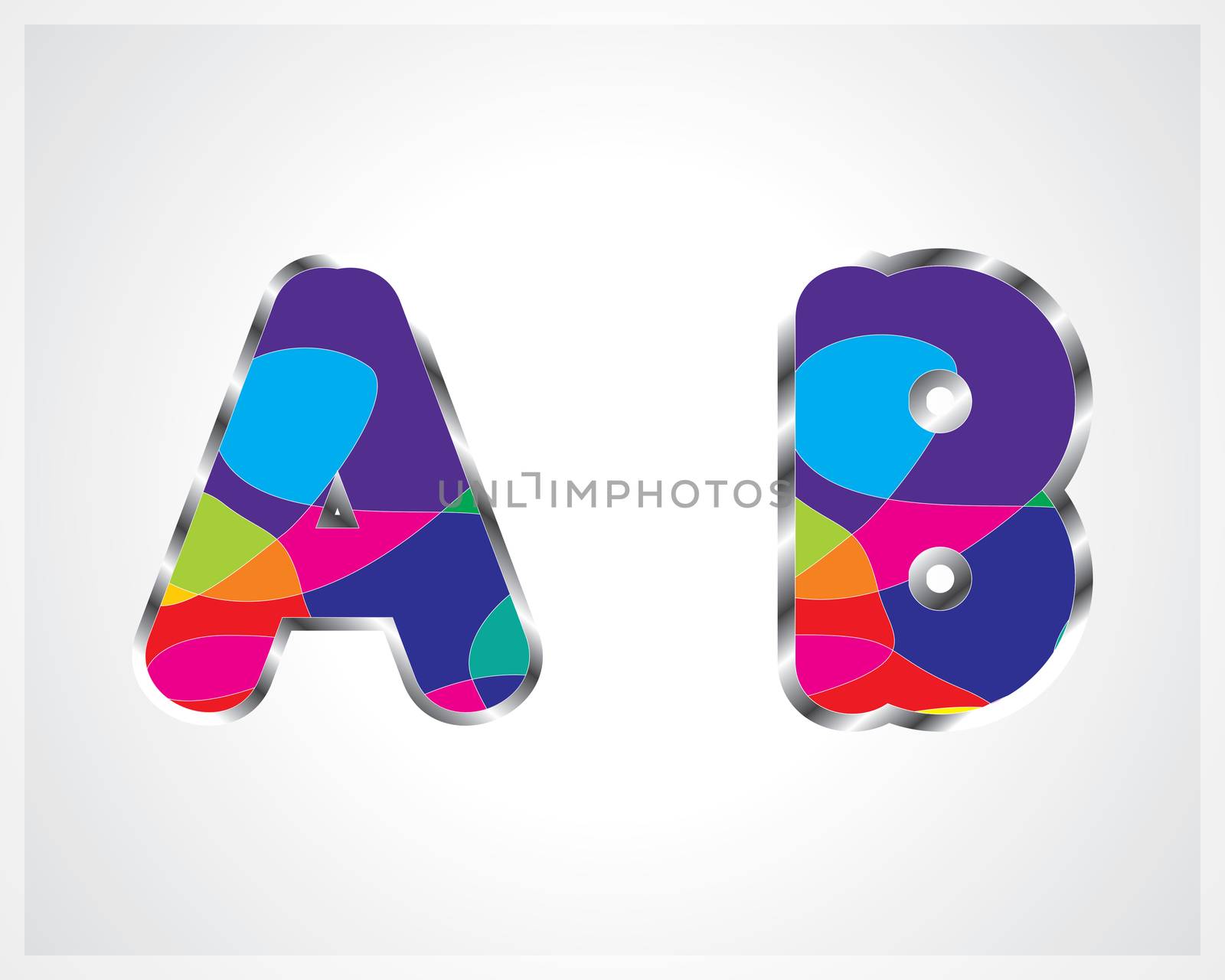 colorful shapes Alphabet by Crownaart