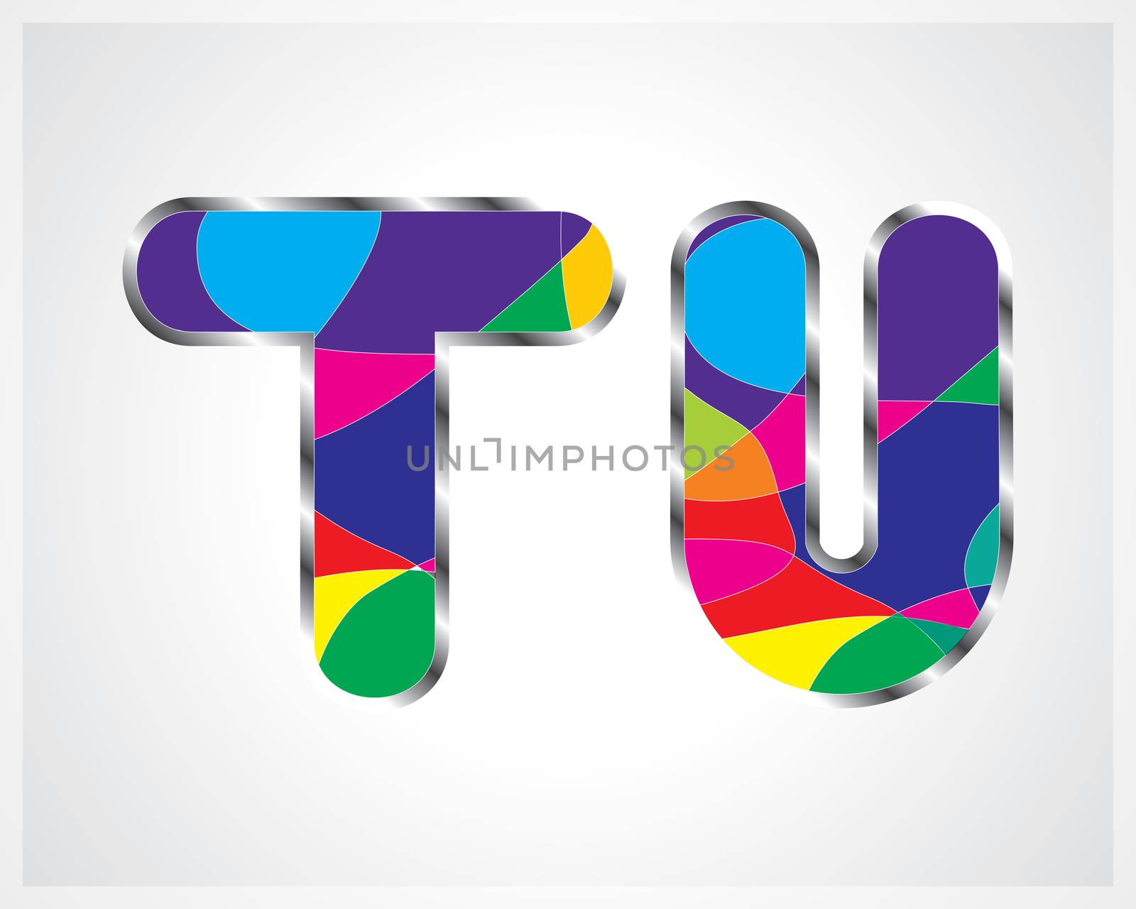 Vector illustration of the alphabet . Set of letters. colorful shapes from A to Z