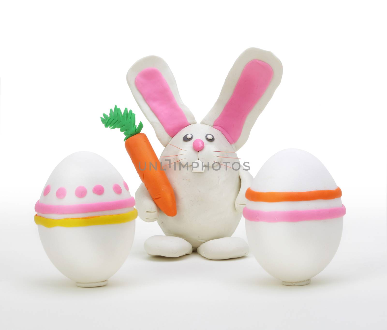 plasticine rabbit with easter egg by rudchenko