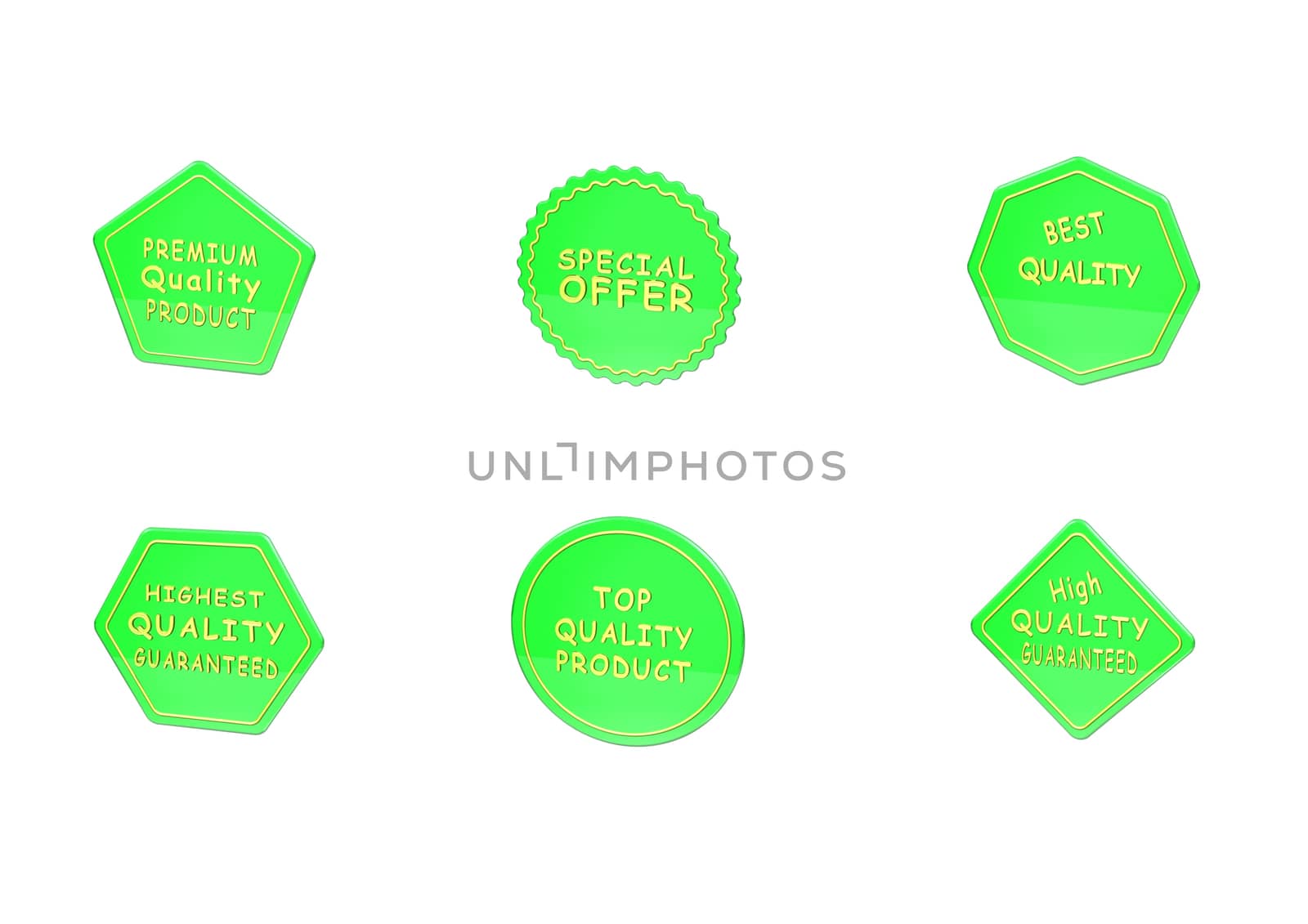 High Quality set of Sale product badges isolated on white.