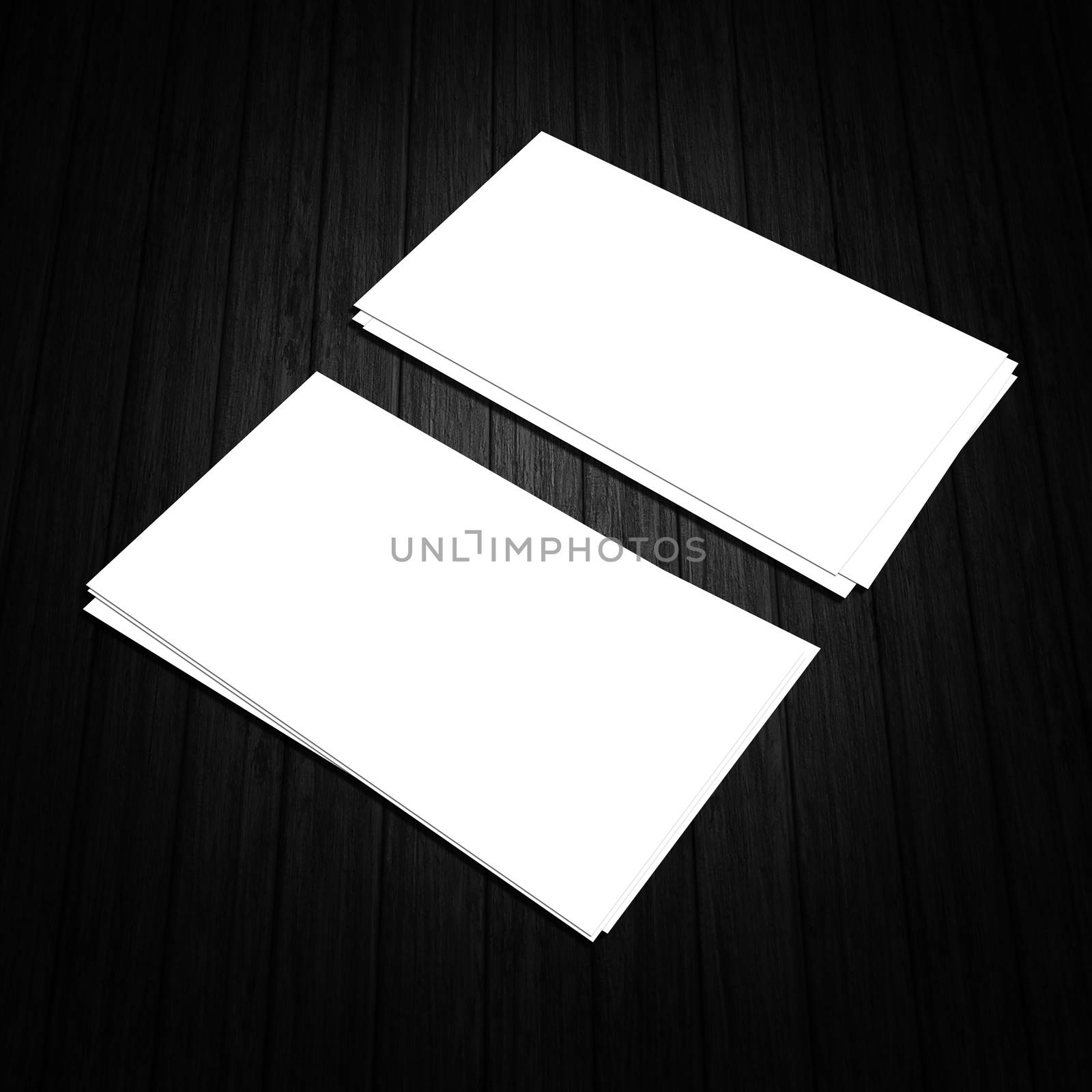 Photo of business cards stack. Template for branding identity by shaadjutt36