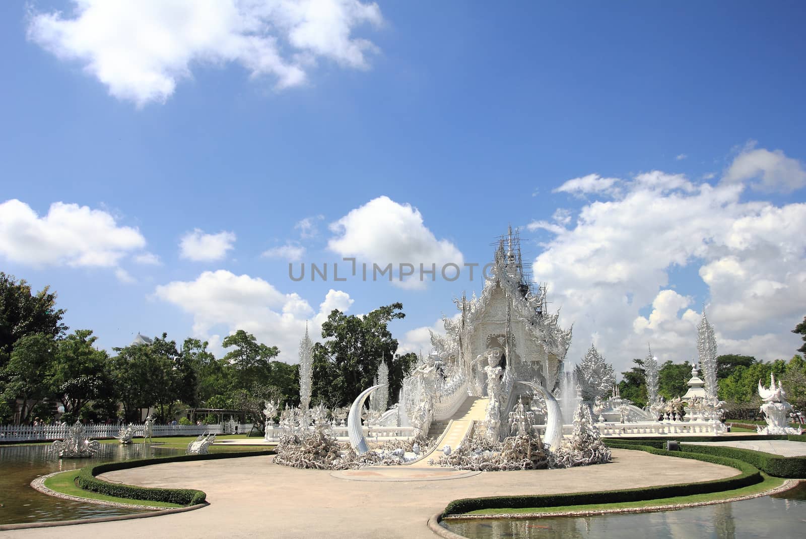 Wat Rong Khun temple is located in the city of Chiang Rai