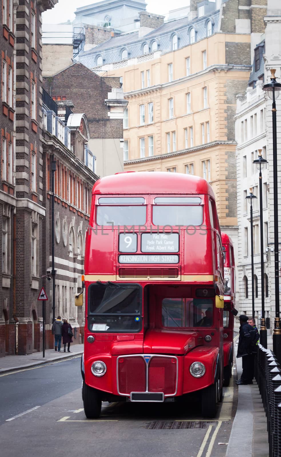 old red London bus by melis