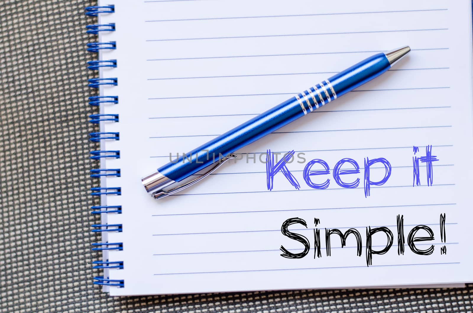 Keep it simple write on notebook