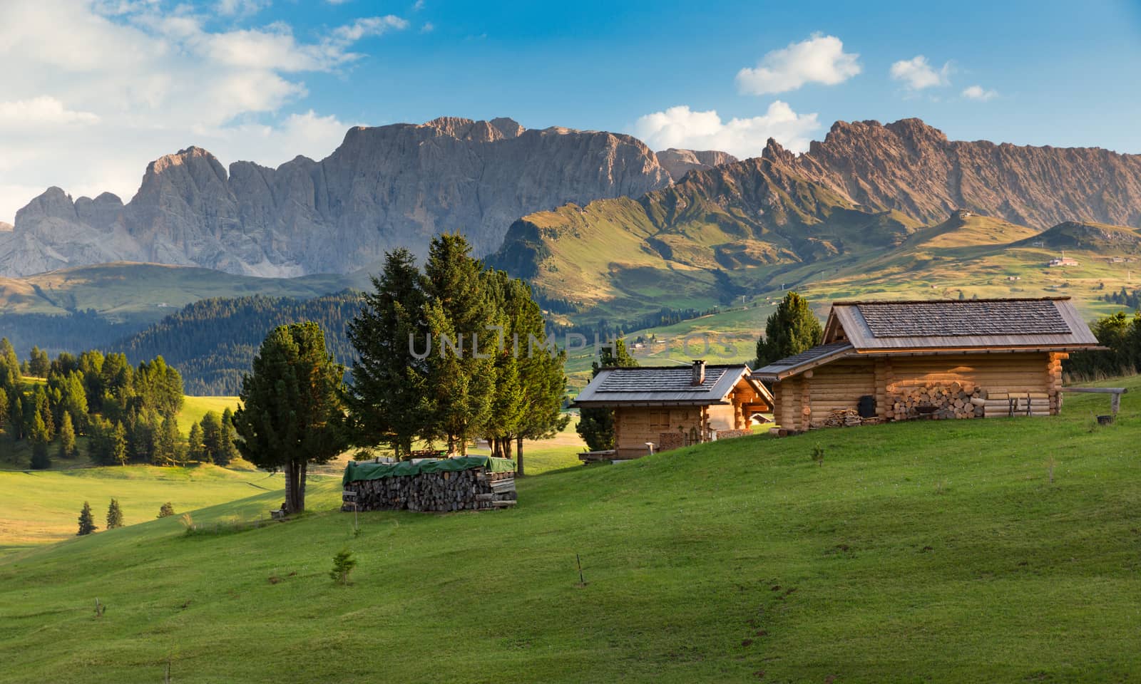 Chalets at Seiser Alm, South Tyrol, Italy