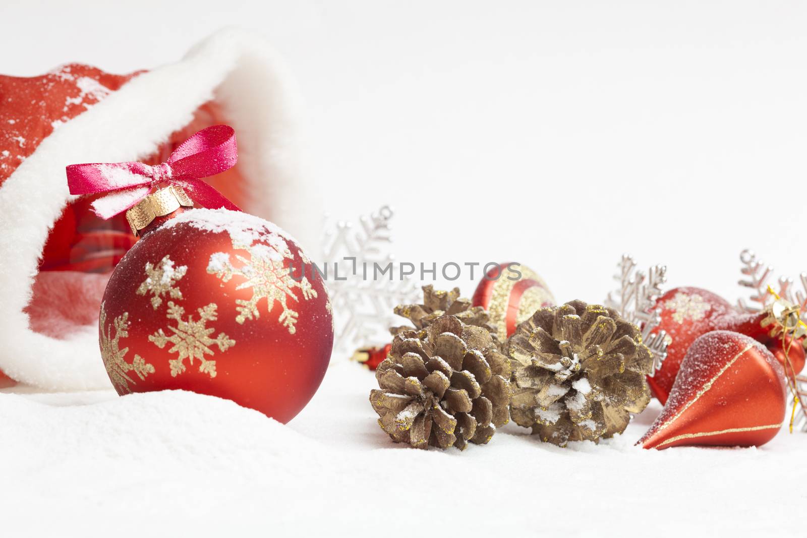 Christmas ball with red bow  by anelina