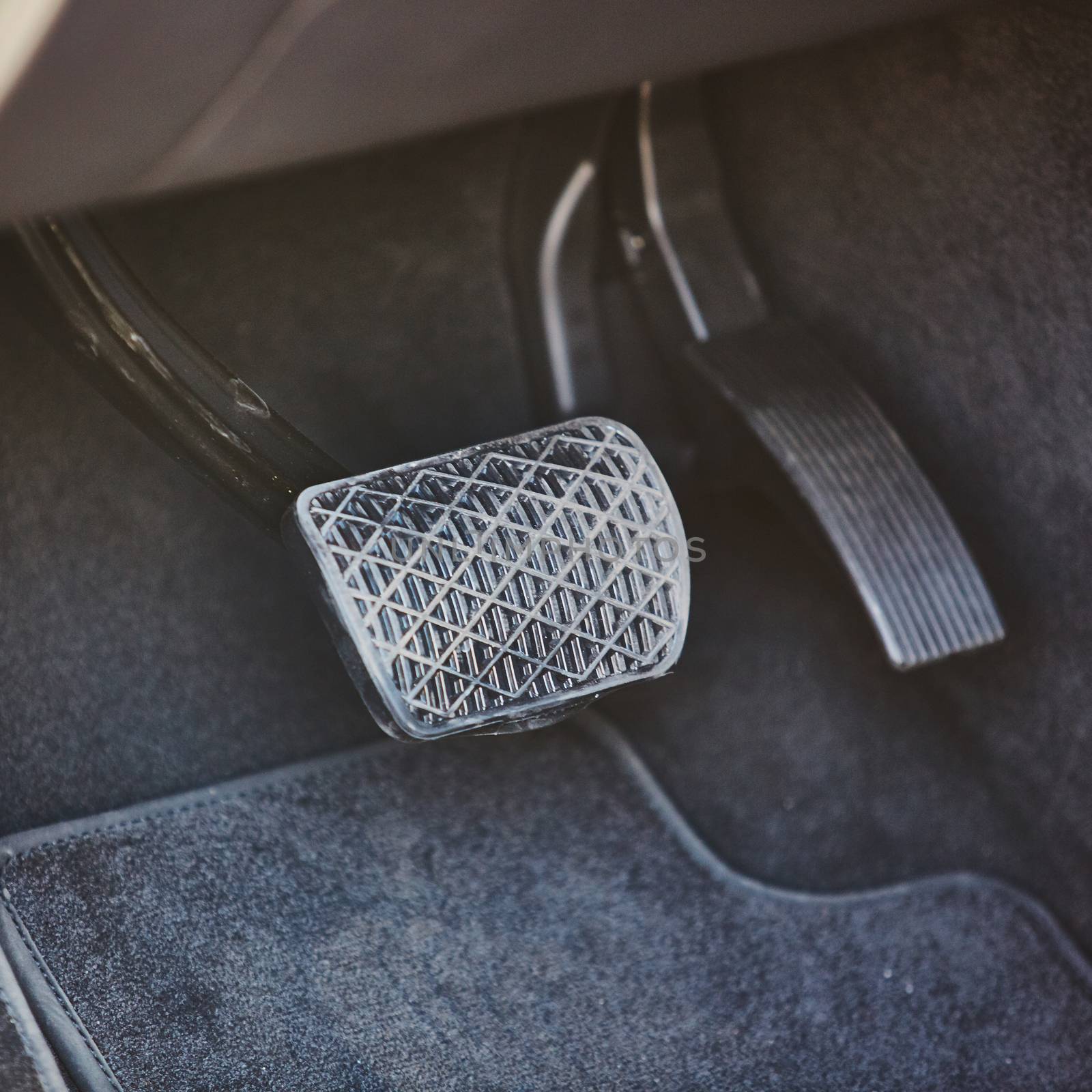 Luxury car interior details. The Shallow dof 