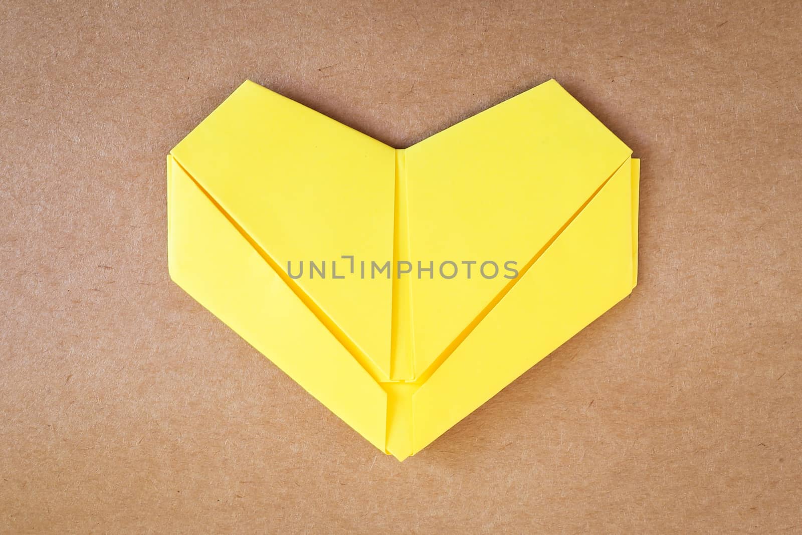 paper yellow heart, Love card, Love postcard by powerbeephoto
