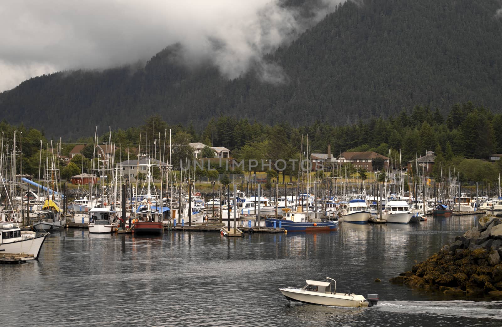 The harbor at Sitka in Alaska.