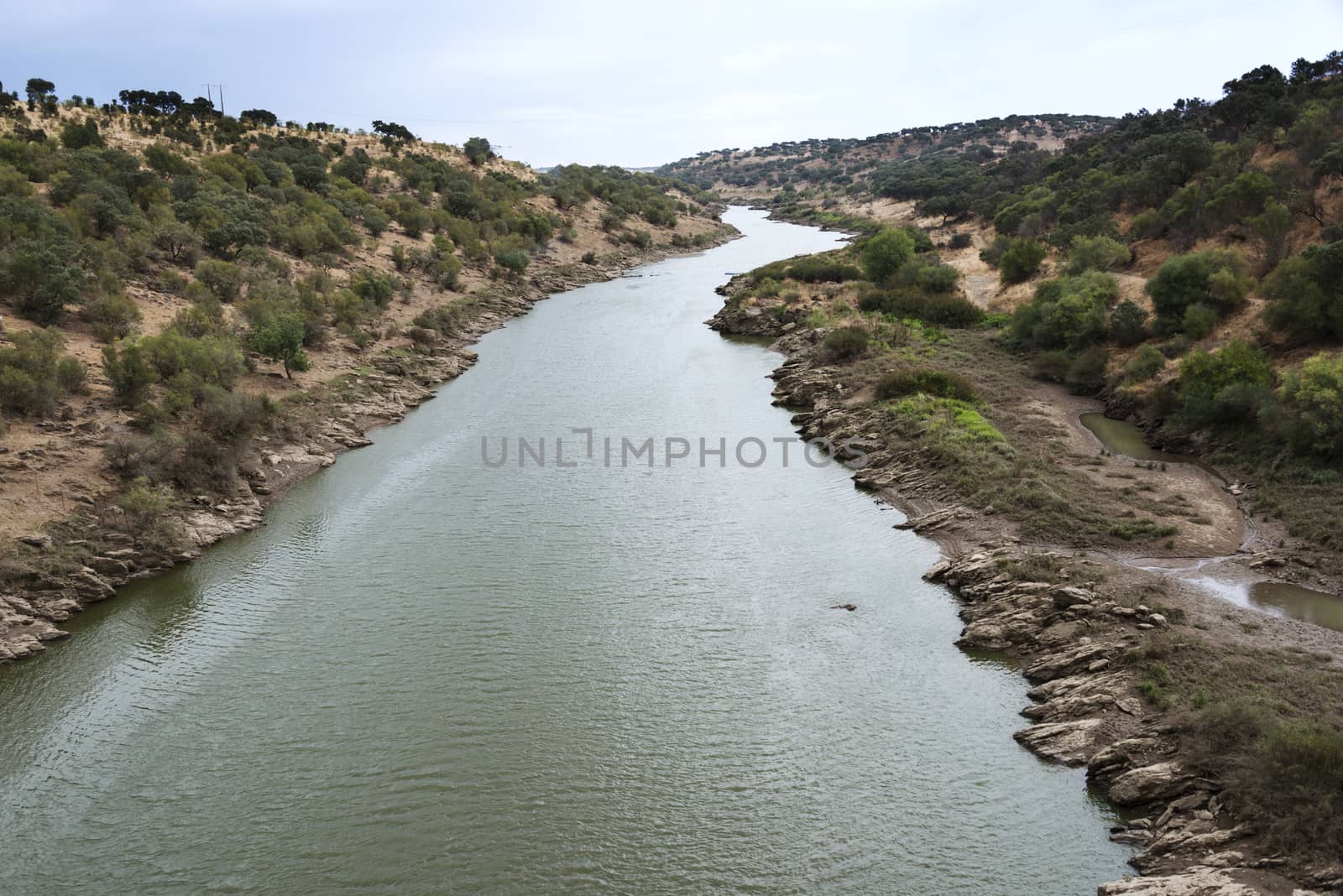 river in Portugal from Ardila to Moura in Alentejo