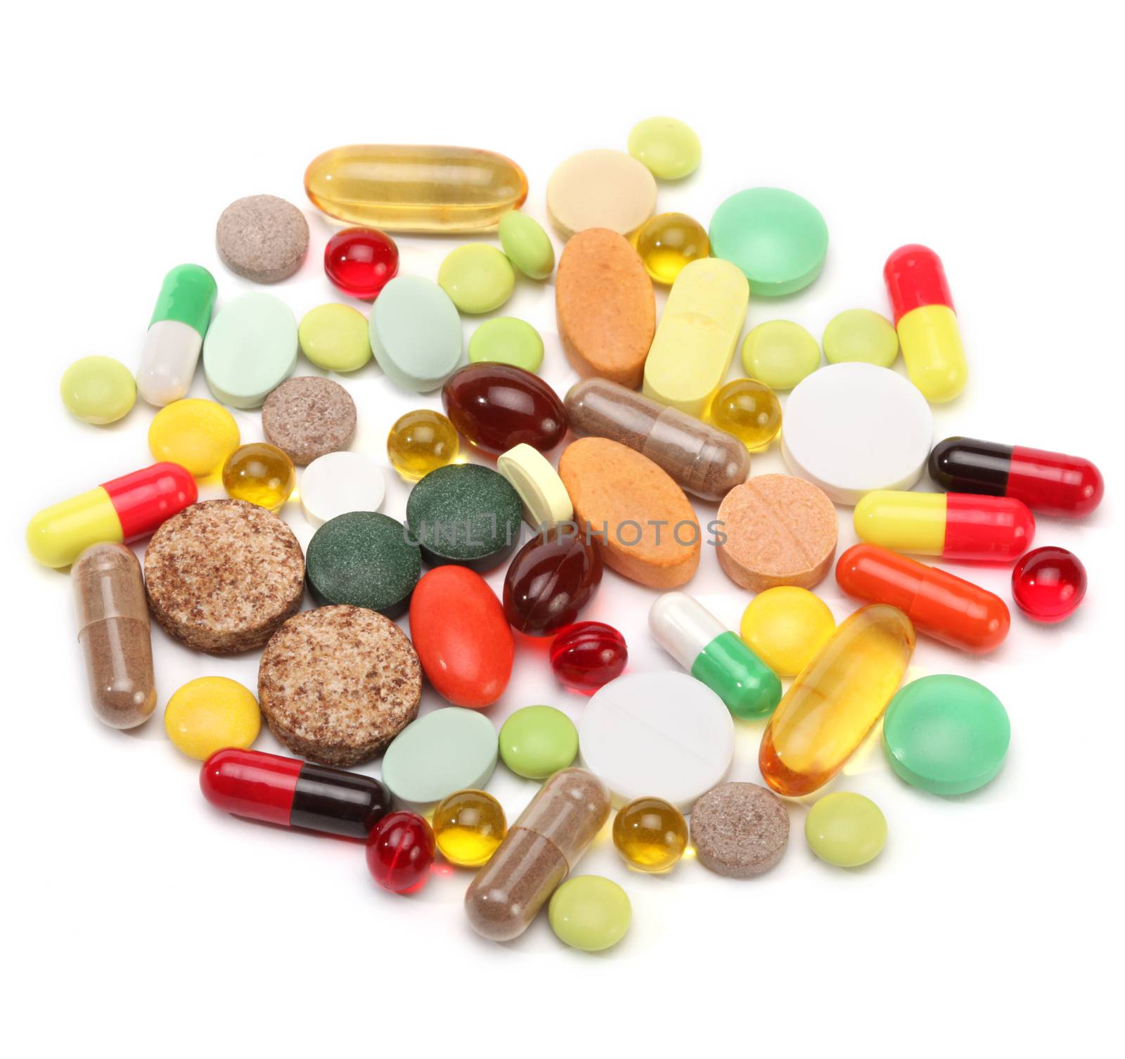 vitamins, pills and tablets