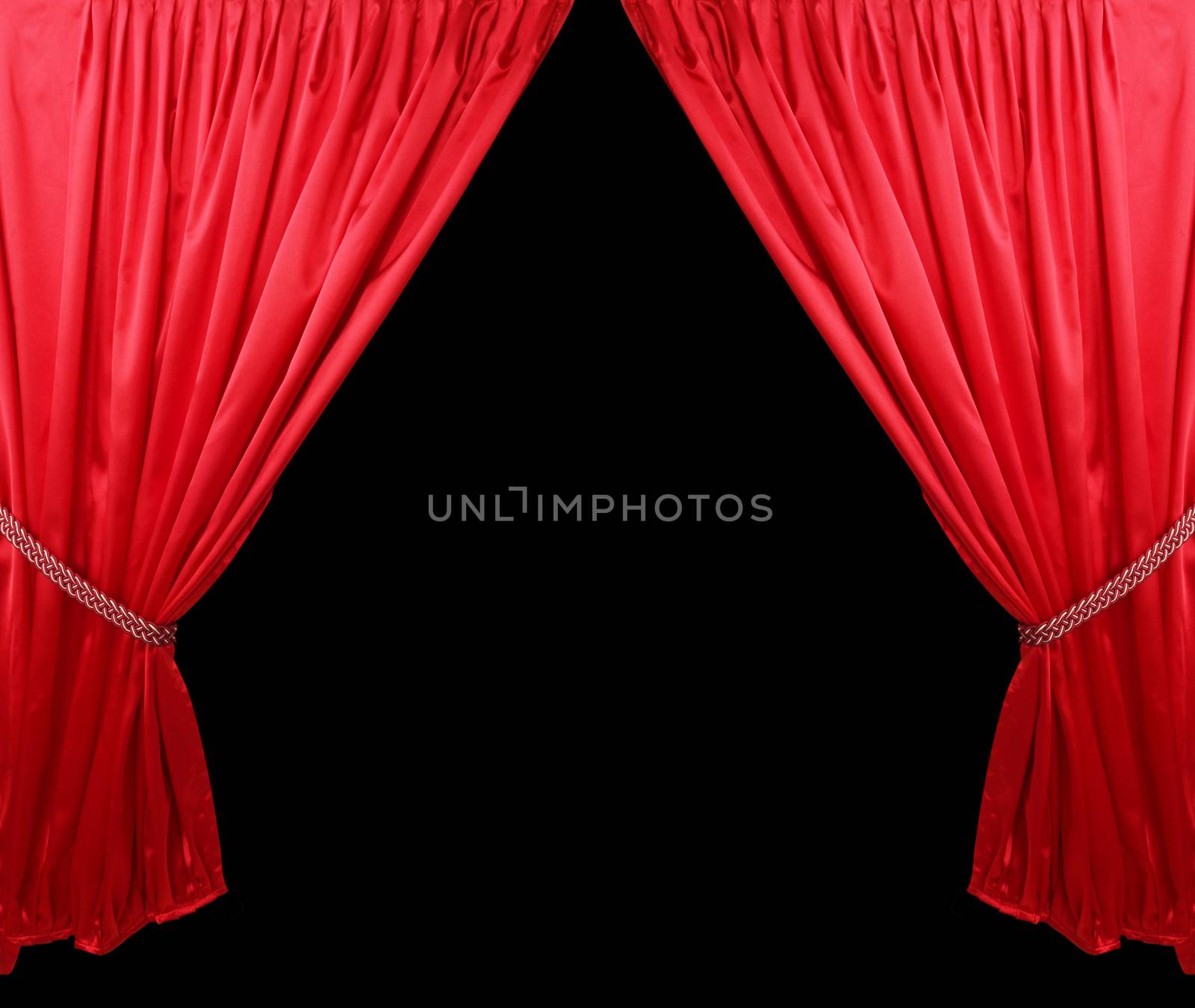 Red theater curtain background by rudchenko