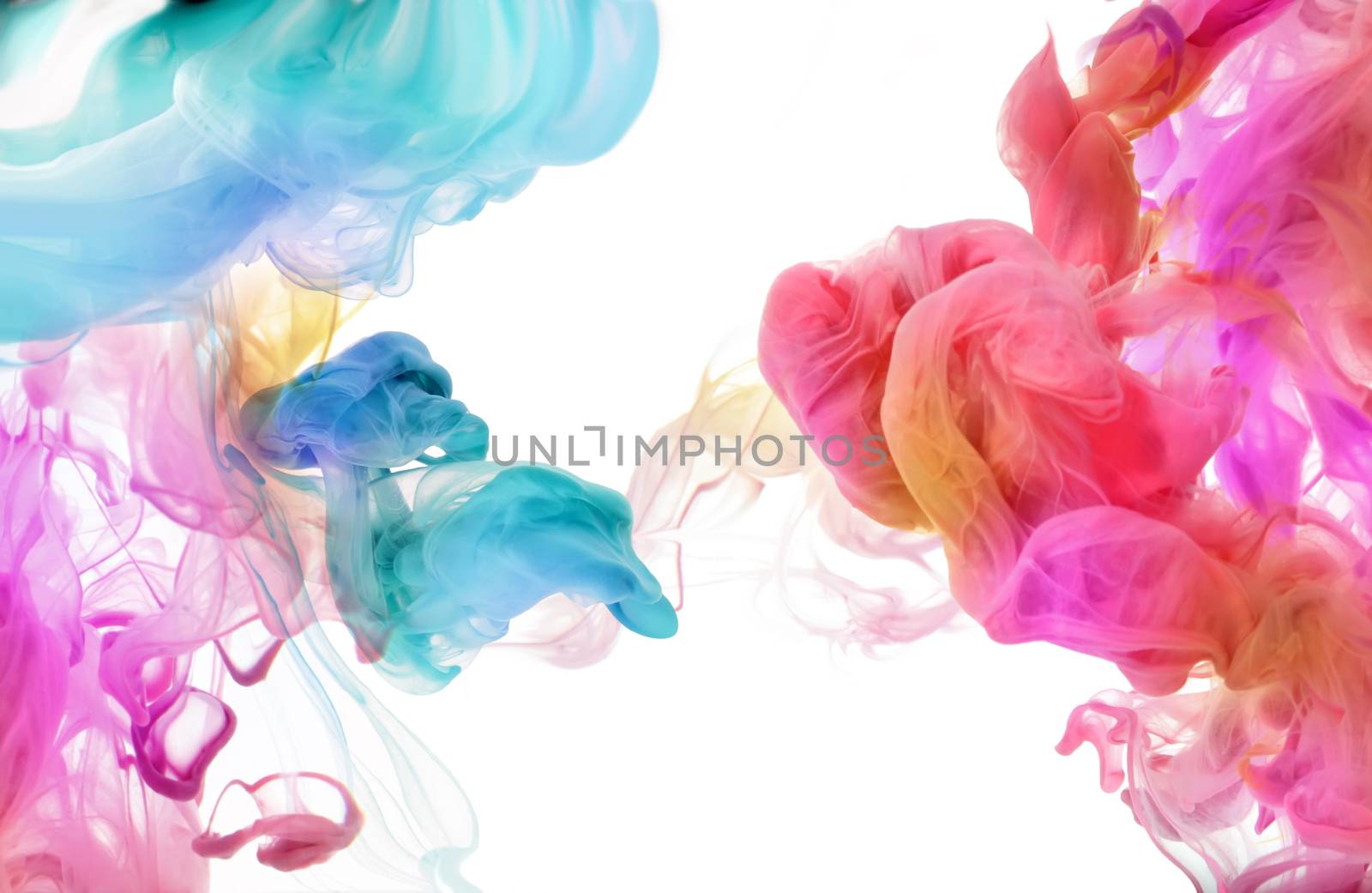 Acrylic colors in water. Abstract background. by rudchenko