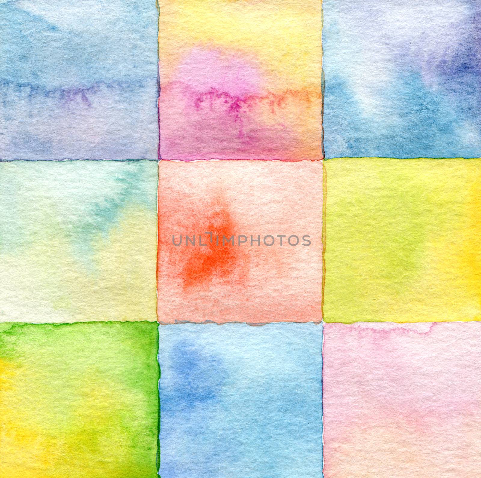 Abstract  square watercolor painted background