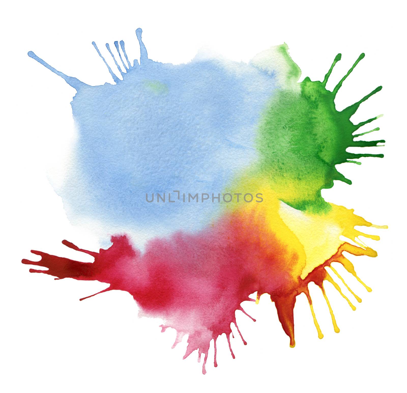 abstract color watercolor blot background by rudchenko