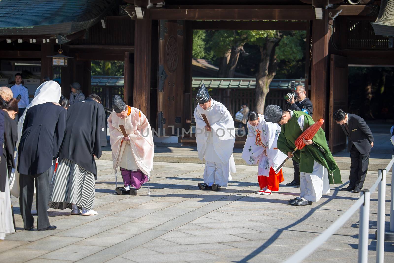 HARAJUKU,TOKYO – NOVEMBER 21: Japanese wedding Celebration by powerbeephoto