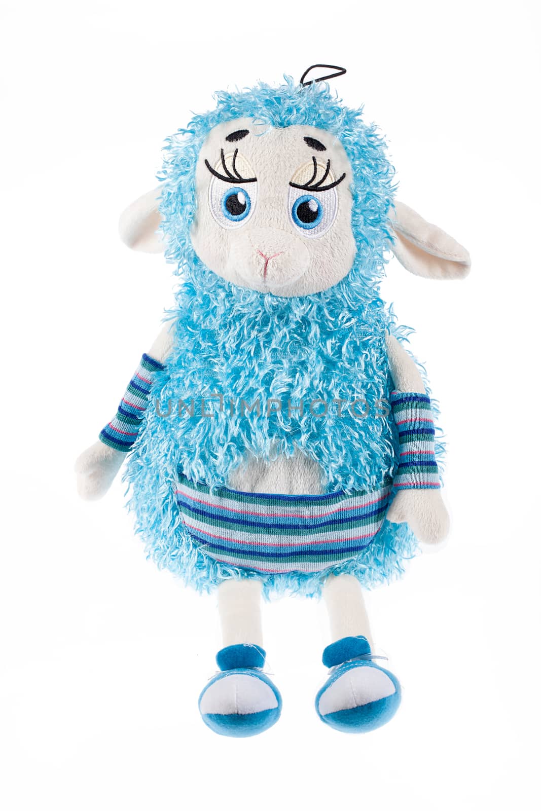 Toy bag for gift on isolated studio background