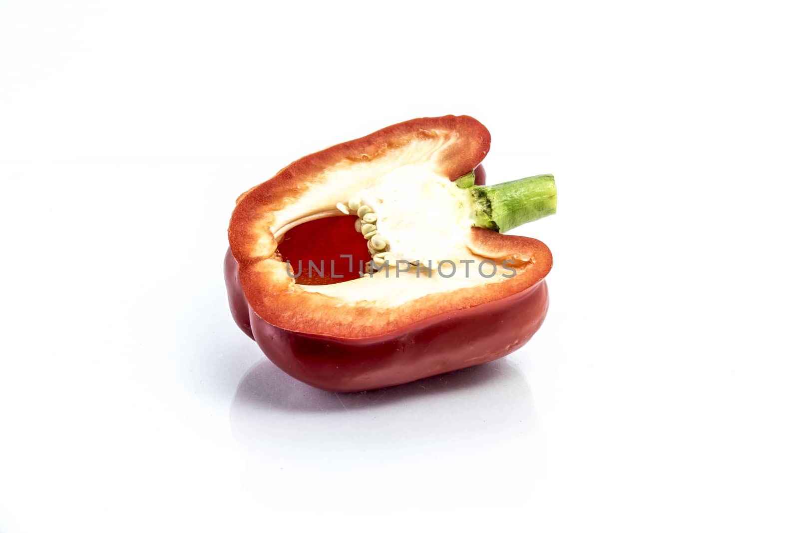 red pepper isolated on white background, Homegrown vegetable