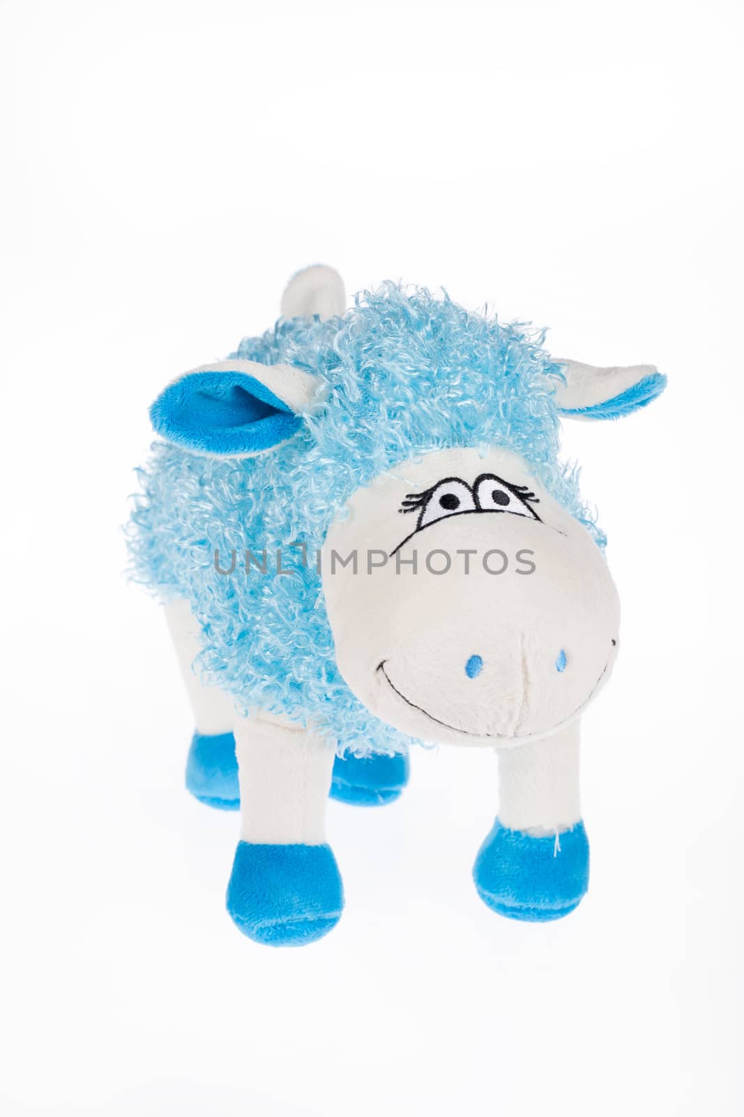 Toy bag for gift on isolated studio background