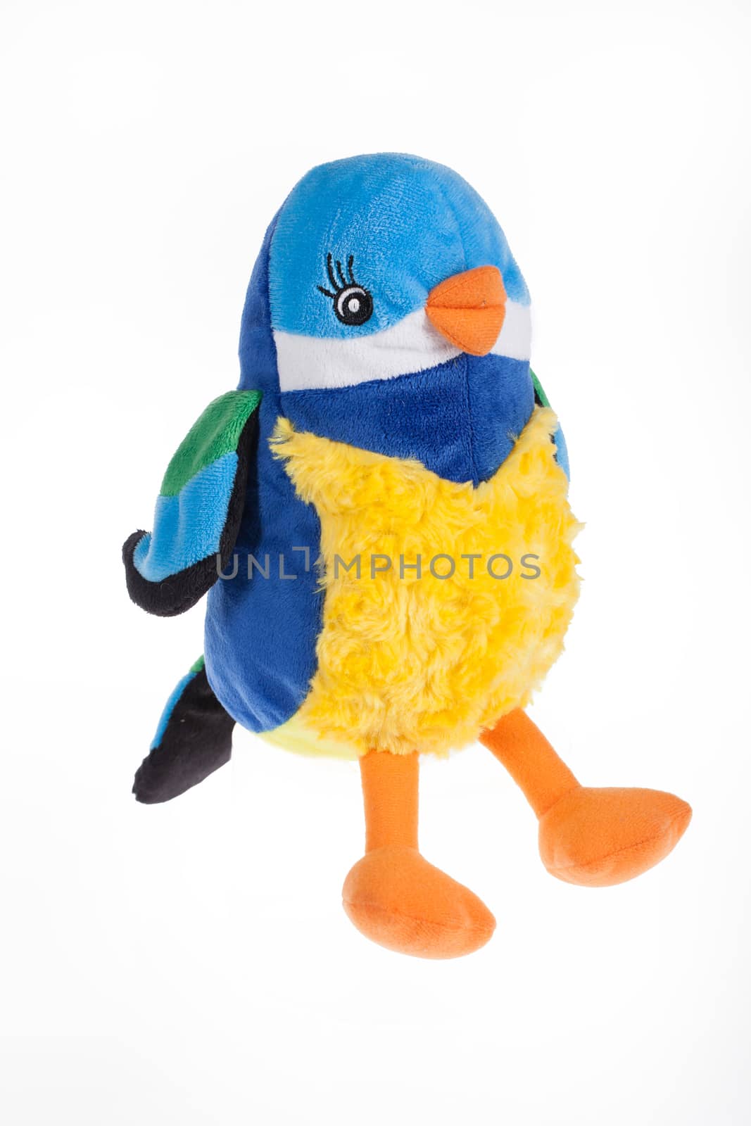 Toy bag for gift on isolated studio background