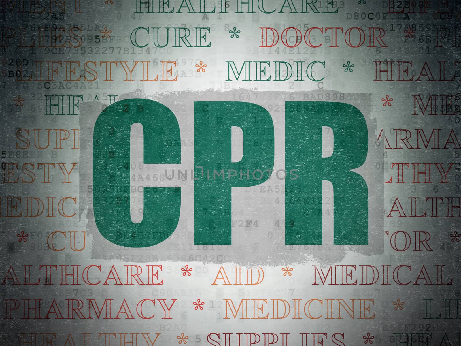Healthcare concept: CPR on Digital Paper background by maxkabakov