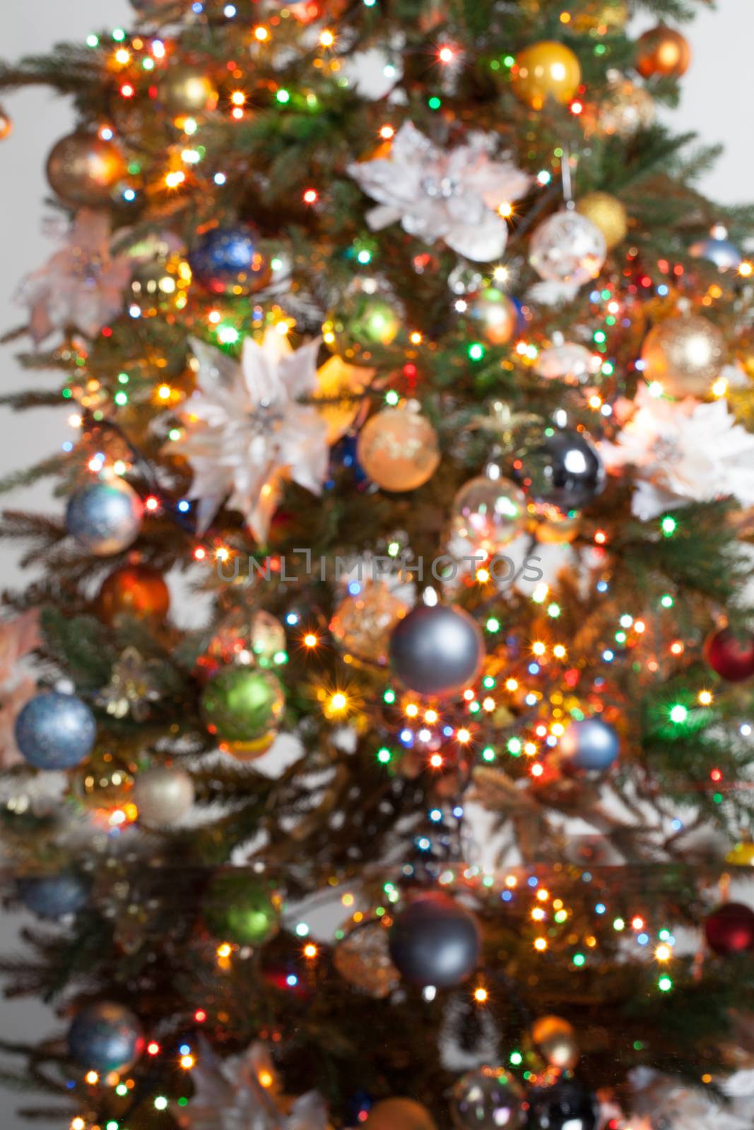 New year's tree on isolated studio background