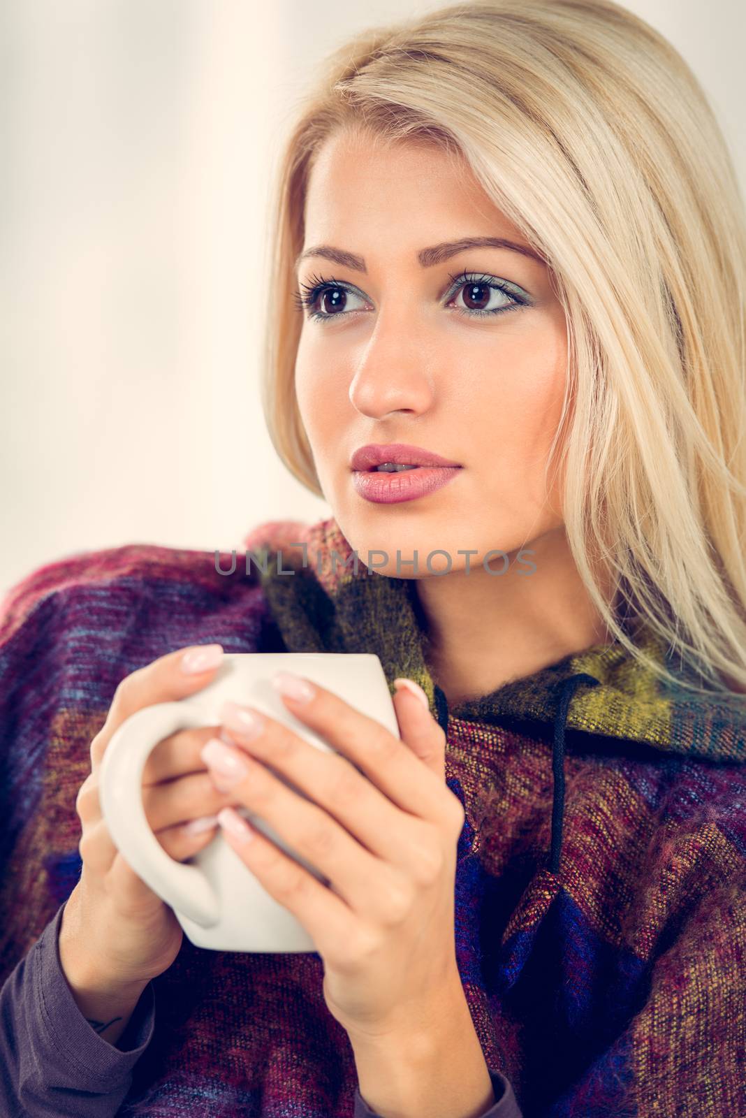 A Beautiful Girl With A Cup Of Tea by MilanMarkovic78