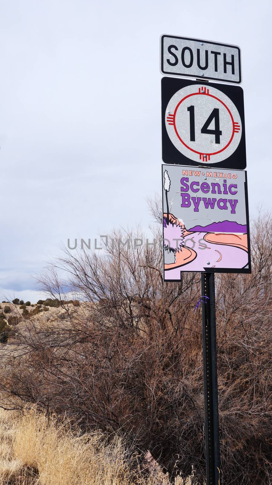 Scenic byway sign in New Mexico, USA