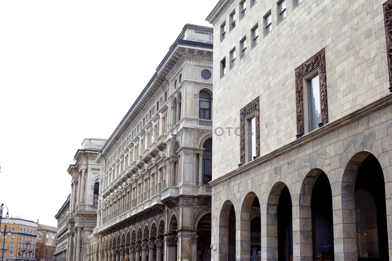 Two historical building in the center of Milan
