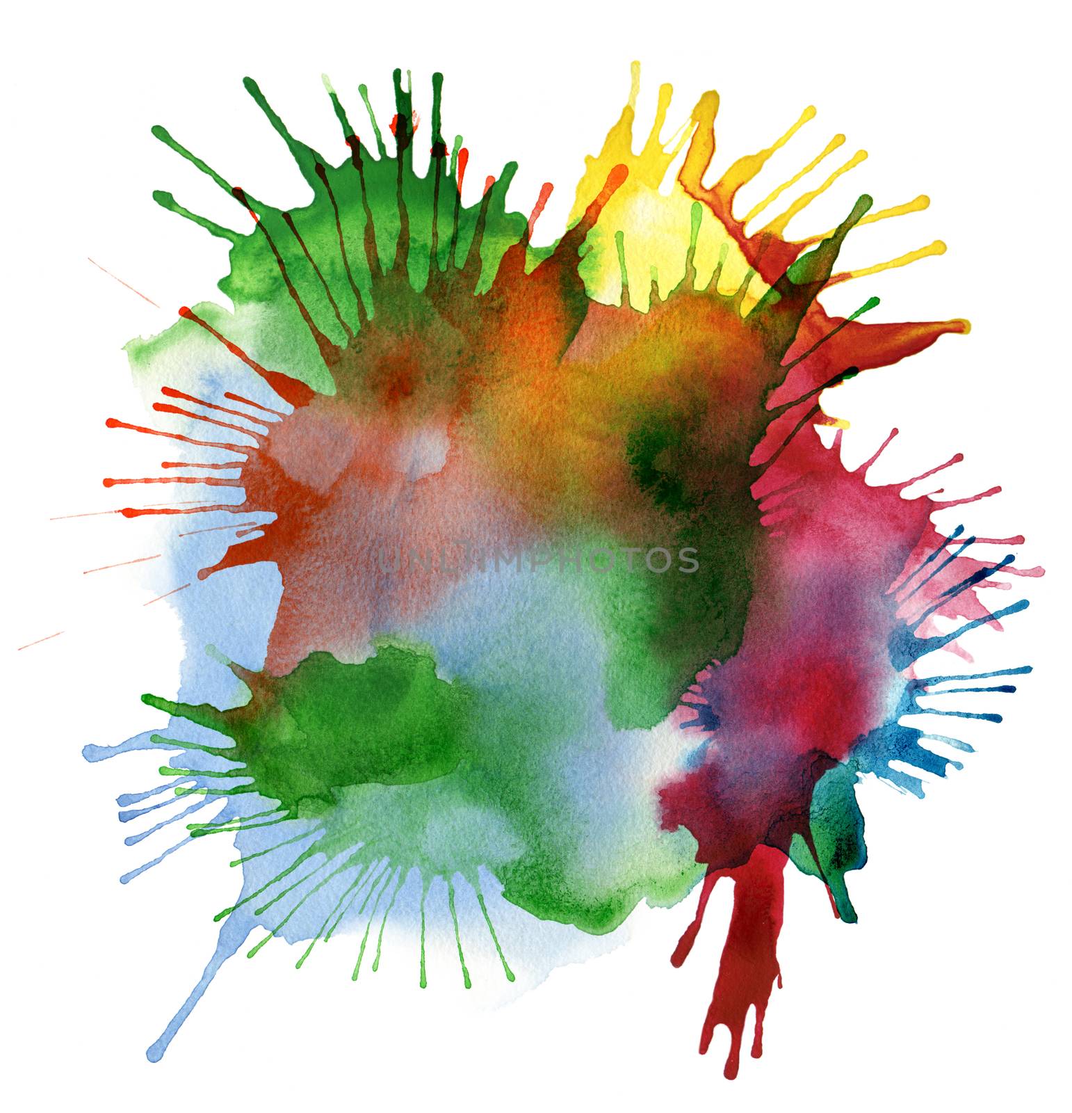 abstract color watercolor blot background