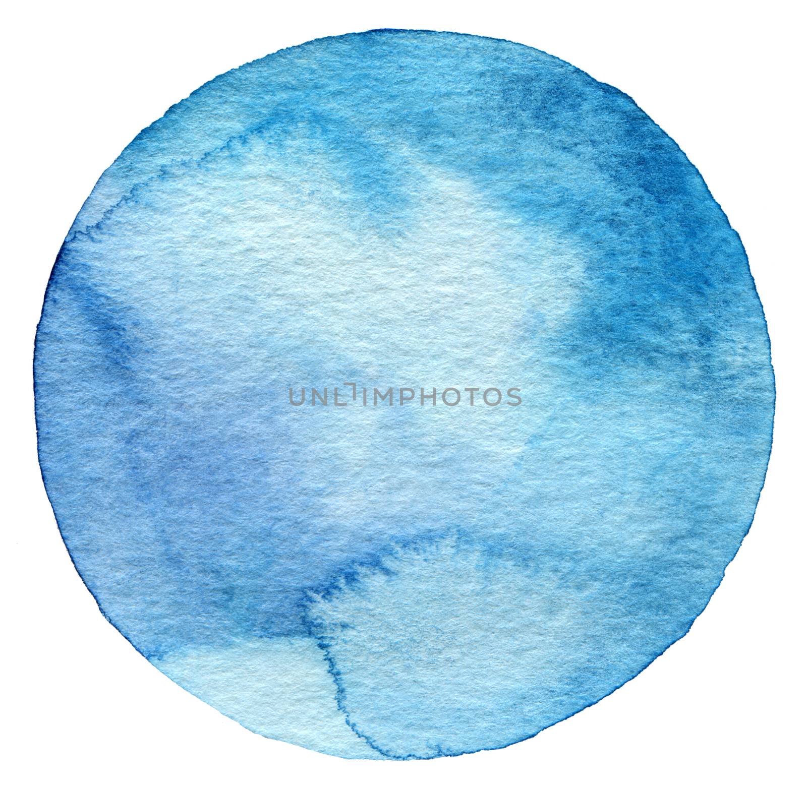 Abstract watercolor circle painted background by rudchenko