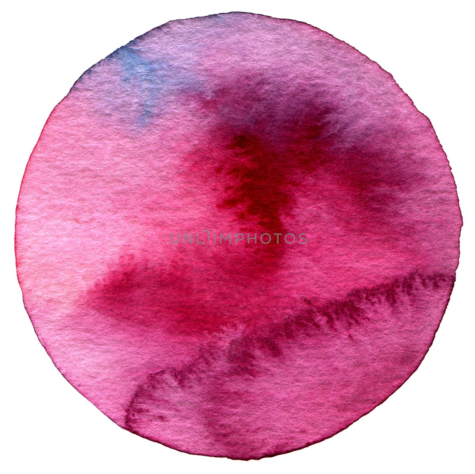 Abstract circle watercolor painted background by rudchenko