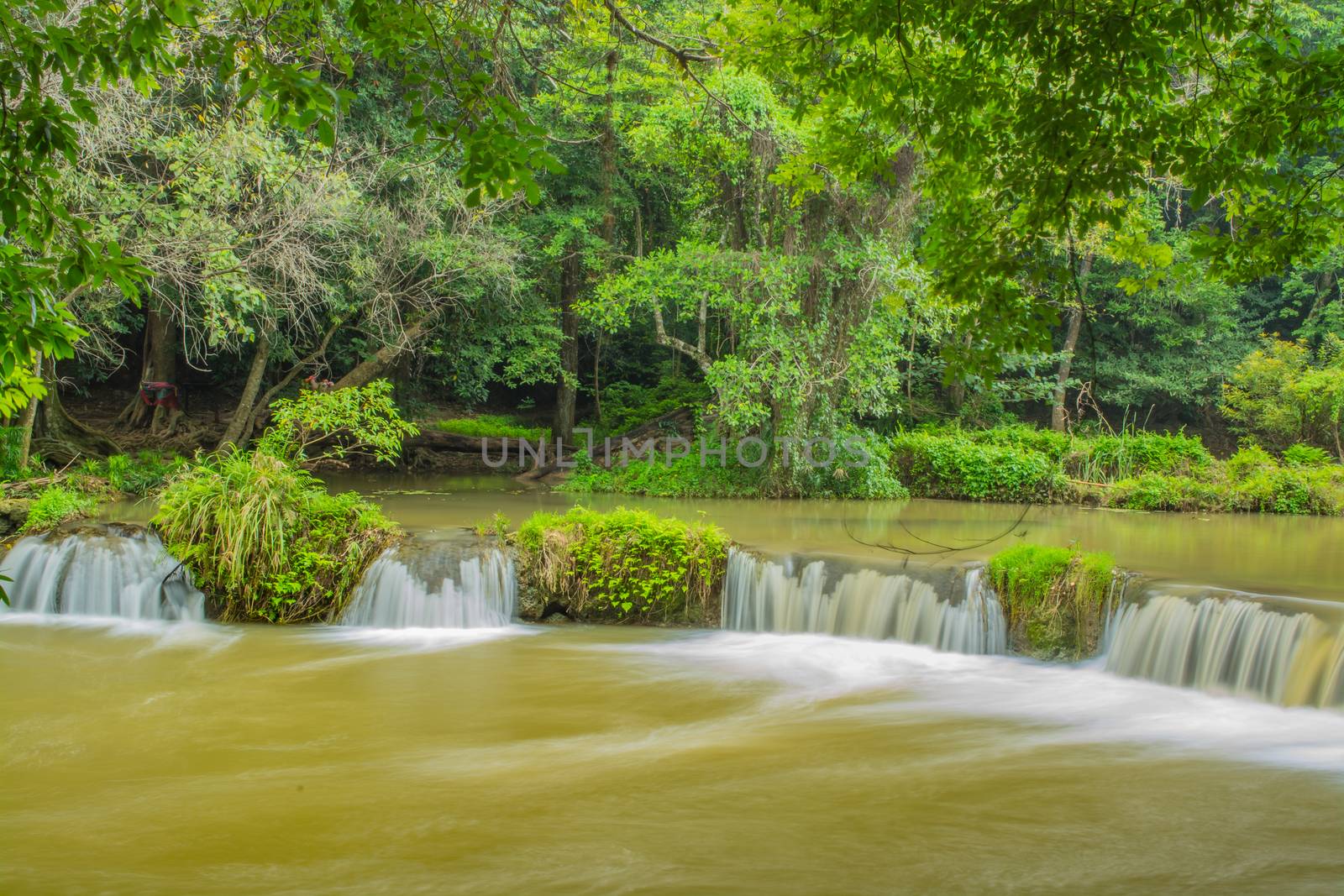 Chet-Sao-Noi waterfall in Khoa Yai National Park, Saraburi province, Thailand.