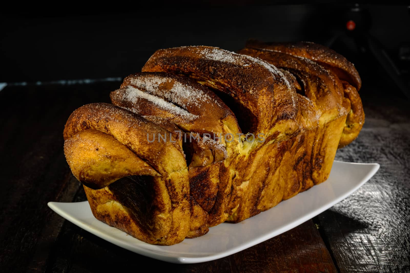 German yeast cake called Zupfkuchen made with yeast dough cinnamon and sugar
