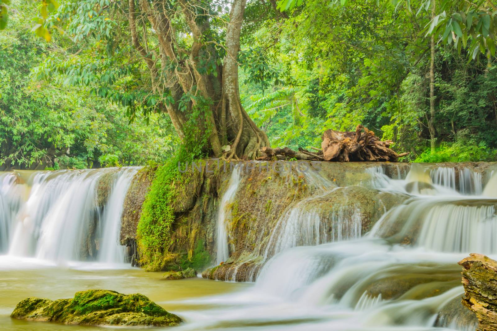 Chet-Sao-Noi waterfall in Khoa Yai National Park, Saraburi province, Thailand.